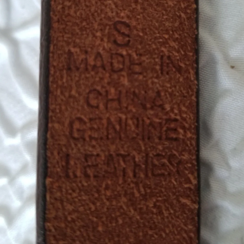 NY Jeans Brown Genuine Solid Leather Belt